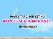 Bài 9.25 SGK Toán 6 tập 2 Kết nối tri thức